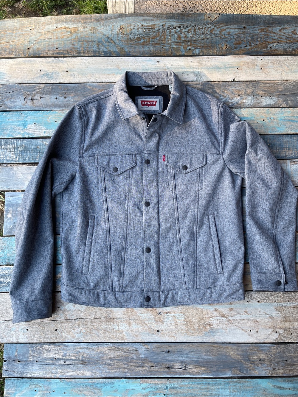 Levi's Grey Men’s Soft Shell Trucker Shirt Jacket